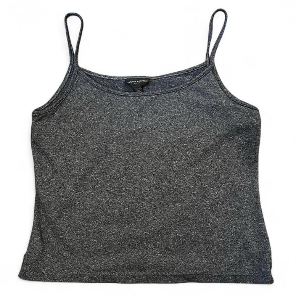 Banana Republic Grey Spaghetti-Strap Camisole Womens L Stretch Minimalist Layer